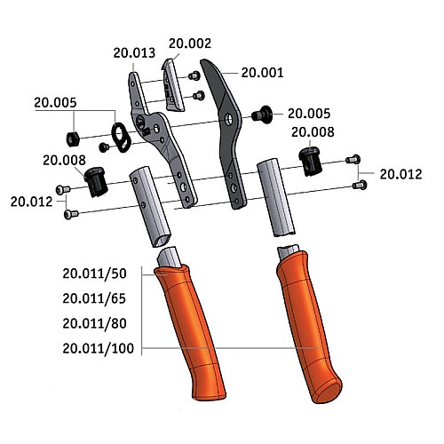 Ручки трубчасті, Lowe 20011/80 (20011/80)
