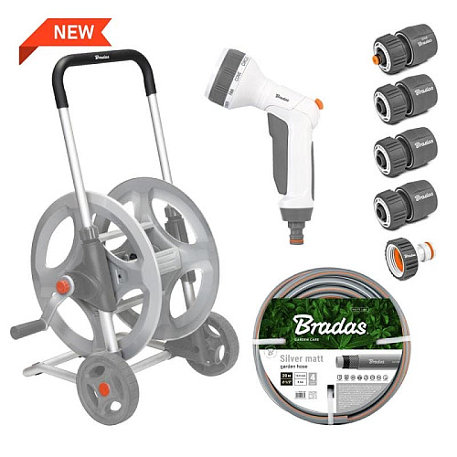 Металлическая тележка со шлангом 1/2