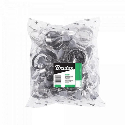 Хомут червячный нержавеющий BRADAS, с бабочкой, 16-27мм, BSGRIP 16-27/9L