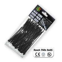 Стяжки кабельные пластиковые 7,6x450мм UV BLACK, TS1176450B