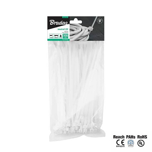 Стяжки кабельные пластиковые 4,8x300мм NEUTRAL, TS1148300N