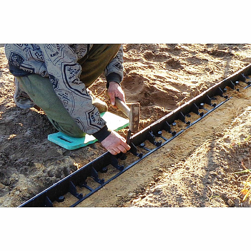 Бордюр садовий 58х1000мм, RIM-BORD, чорний, OBRB58