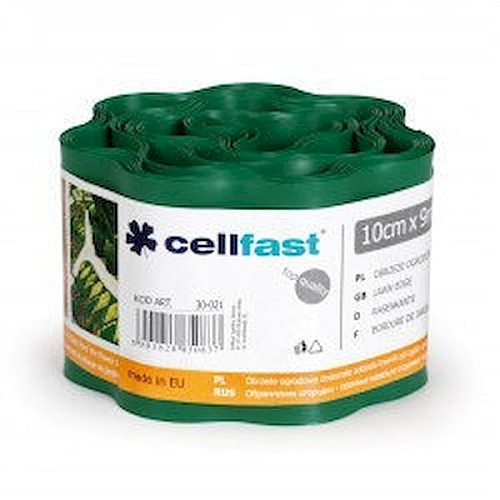 Газонный бордюр Cellfast темно-зеленый 10 см*9 м Польша 30-021H