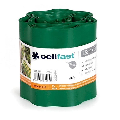 Газонный бордюр Cellfast темно-зеленый 15 см*9 м Польша