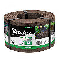 Бордюр WOOD BORDER, 130мм х 2,8мм х 10м, коричневый, OBWBR1013