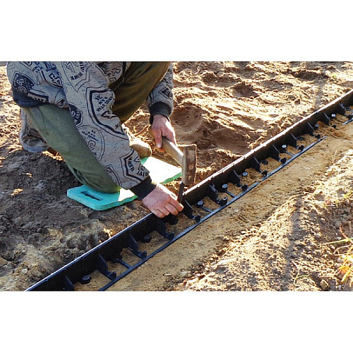 Бордюр садовий 78х1000мм, RIM-BORD, чорний, OBRB78