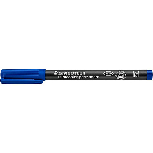 Маркер перманентний водостійкий Staedtler Pancolor Lumocolor 303M, синій 1,0 мм