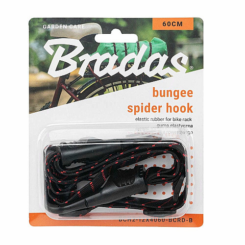 Еластична резина для велосипедного багажника BUNGEE SPIDER HOOK чорна, 60 см, BCH2-12X4060-BCRD-B