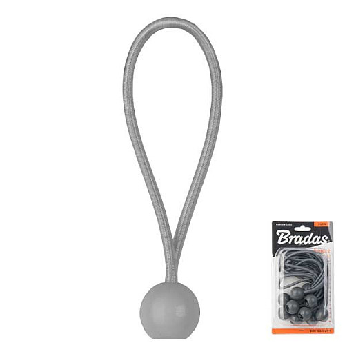 Петля эластичная резиновая с шариком 20см х 10шт. BUNGEE CORD BALL, BCB-0520GY-B