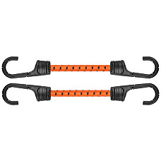 Шнур еластичний гумовий 60см х 2шт. з металевими гачками PVC BUNGEE CORD HOOK, BCH2-08060OR-B