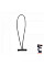 Гумка еластична із засувкою BUNGEE CORD T BAR, довжина 15 см, блістер, BCT1-0415GY-B