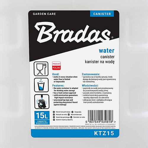 Каністра для води 20л з краном, KTZ20