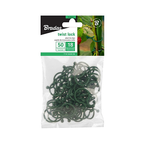 Зажимы диаметром 18 мм., 50 шт., TWIST LOCK, TYK18GR/50