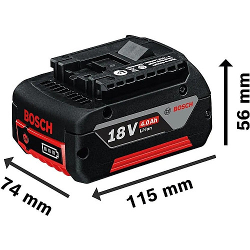 Акумулятор Bosch GBA, 18В, 4А·год, 1.1кг