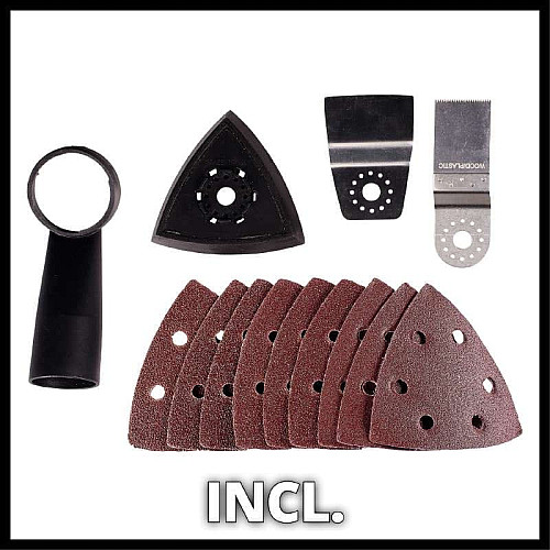 Многофункциональный инструмент Einhell TC-MG 250 CE 250Вт 11000-20000об/мин набор насадок 1.02кг
