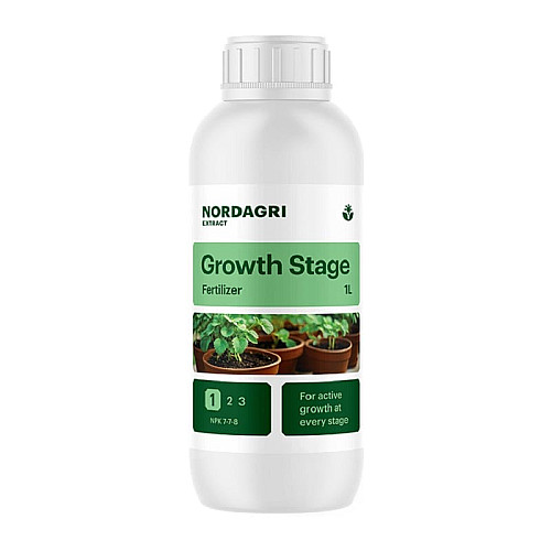Стимулятор роста NORDAGRI Growth Stage (гуминовые и фульвовые кислоты + удобрения), 1 л