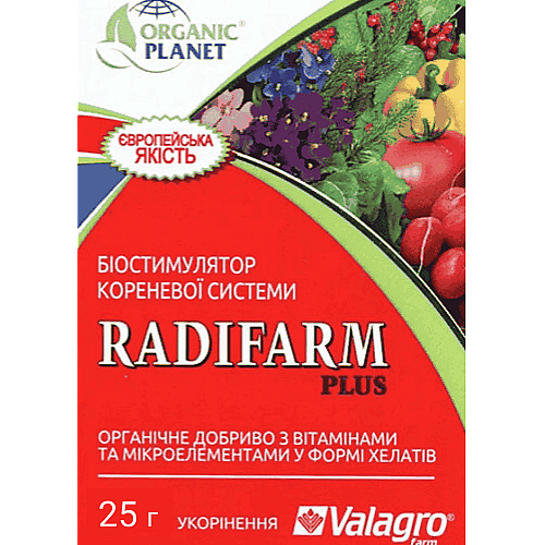 Біостимулятор росту кореневої системи, укорінювач Radifarm / Радіфарм 25 г, Valagro
