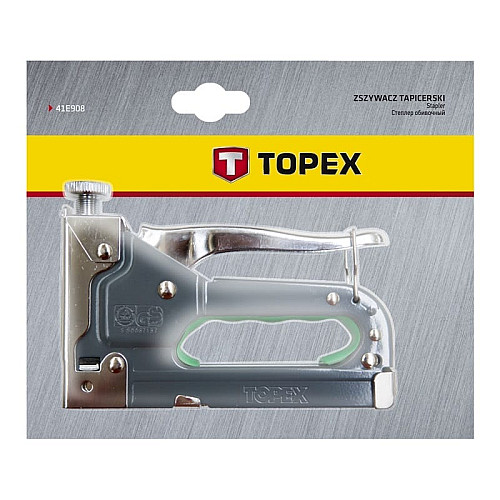 Степлер TOPEX, 6-14мм, тип скоби G, регулювання забивання скоби