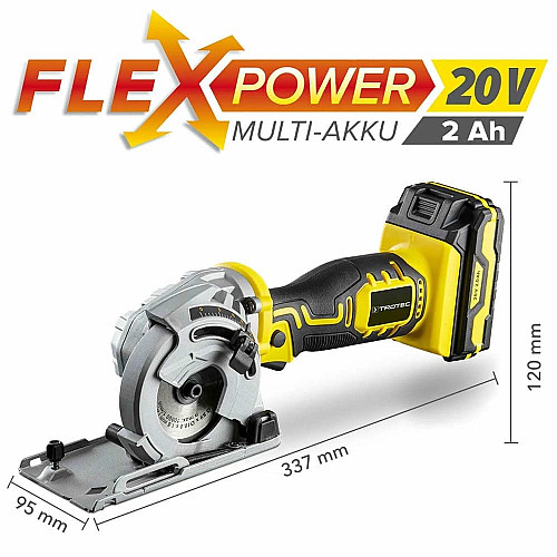 Пила циркулярна акумуляторна міні Trotec PCSS 05-20V + кейс (4430000105)