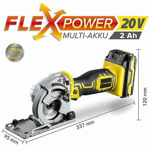 Пила циркулярна акумуляторна міні Trotec PCSS 05-20V + кейс (4430000105)