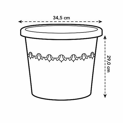 Вазон Elho Algarve Cilindro 35 см, антрацит