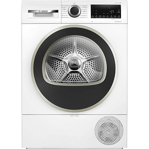 Сушильна машина Bosch тепловий насос, 9кг, A++, 61см, дисплей, білий