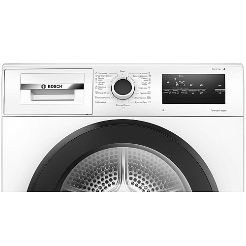 Сушильна машина Bosch тепловий насос, 8кг, A++, 61см, дисплей, білий