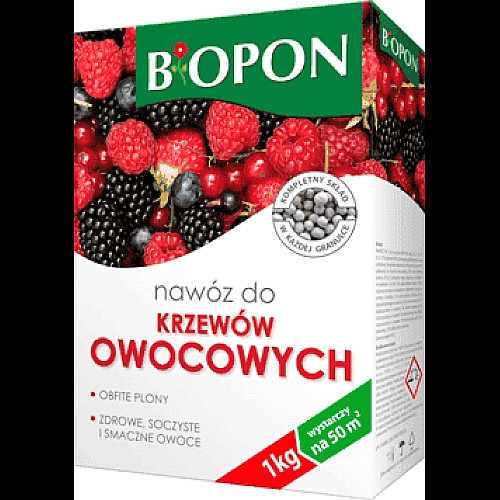Удобрение гранулированное для плодовых кустарников и деревьев, Biopon Польша, коробка 1 кг.