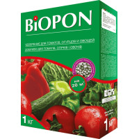 Удобрение гранулированное для овощей, Biopon Польша, коробка 1 кг.