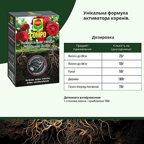 Удобрение для активации корневой системы всех растений Compo Turbo 0.7 кг