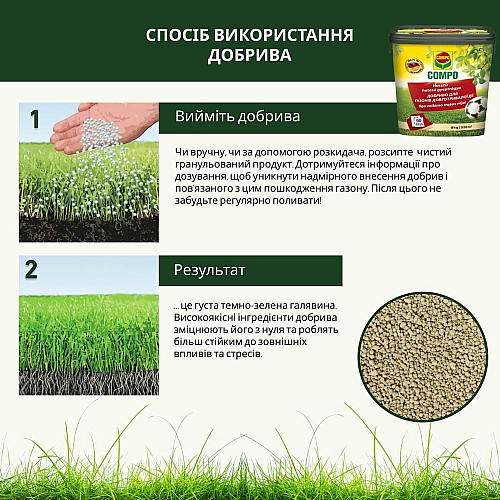 Добриво для газону Compo 8 кг