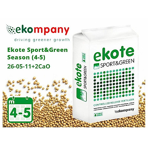 Добриво Ekote Sport Green Season 26-05-11+2CaO (4-5 місяців) 25 кг