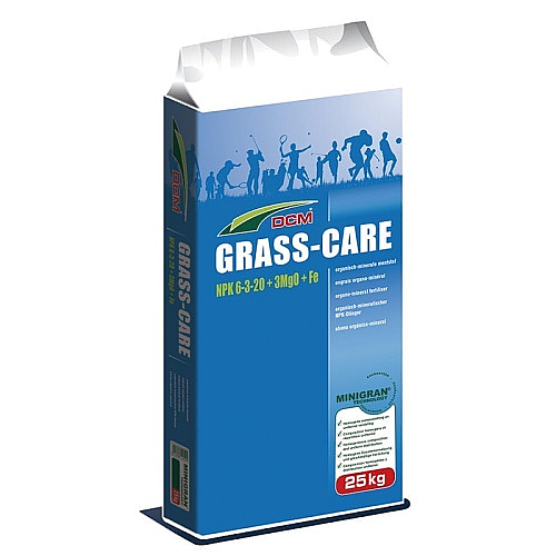 Добриво для газону Grass Care NPK 6-3-20 + 3 Mg + Fe DCM (Бельгія) 25 кг