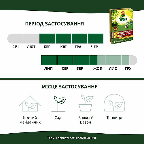 Добриво для газону Compo 2 кг