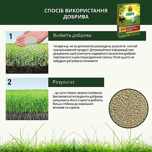 Добриво для газону Compo 2 кг
