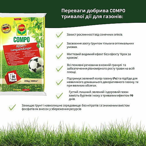 Добриво для газону Compo 20 кг