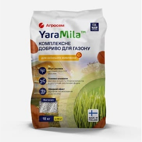 Добриво безхлорне для газону осіннє 18 кг YaraMila