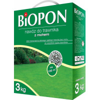 Добриво гранульоване для газонів з мохом, Biopon Польща, мішок 3 кг