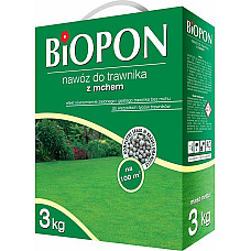 Добриво гранульоване для газонів з мохом, Biopon Польща, мішок 3 кг