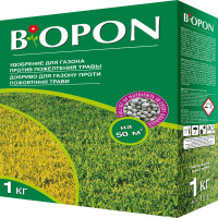 Добриво для газонів проти пожовтіння трави, Biopon Польща, коробка 1 кг