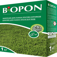 Добриво гранульоване для газонів проти бур′янів, Biopon Польша, коробка 1 кг