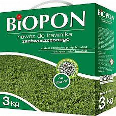 Добриво гранульоване для газонів проти бур′янів, Biopon Польша, коробка 3 кг