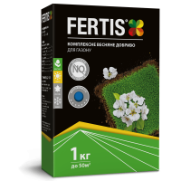 Весняне комплексне добриво для газону Fertis без хлору та нітратів 1 кг