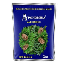 Мінеральне комплексне гранульоване добриво Агрономіка для хвойних 13.3.15 безхлорне 1 кг