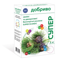 Добриво для хвойних та декоративних багаторічних рослин Super Scandic Супер добриво 1 кг