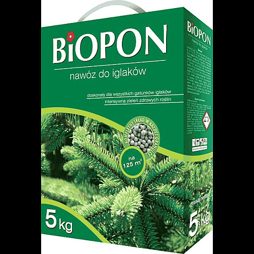 Удобрение гранулированное для хвойных растений, Biopon Польша, коробка 5 кг.