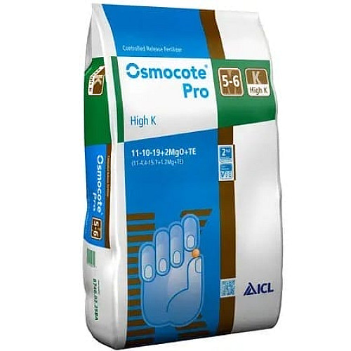Удобрение Osmocote Pro High K / Осмокот О Калий 11+11+19+2MgO+Te (5-6М) ICL 25 кг