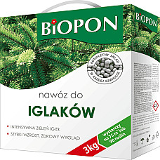 Добриво гранульоване для хвойних рослин, Biopon Польща, коробка 3 кг