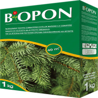 Добриво гранульоване для хвойних рослин проти пожовтіння, Biopon Польща, коробка 1 кг