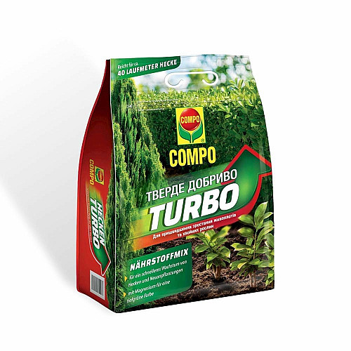 Удобрение для быстрого роста живых изгородей и хвойных растений Compo Turbo 4 кг
